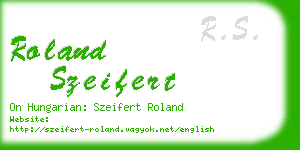 roland szeifert business card